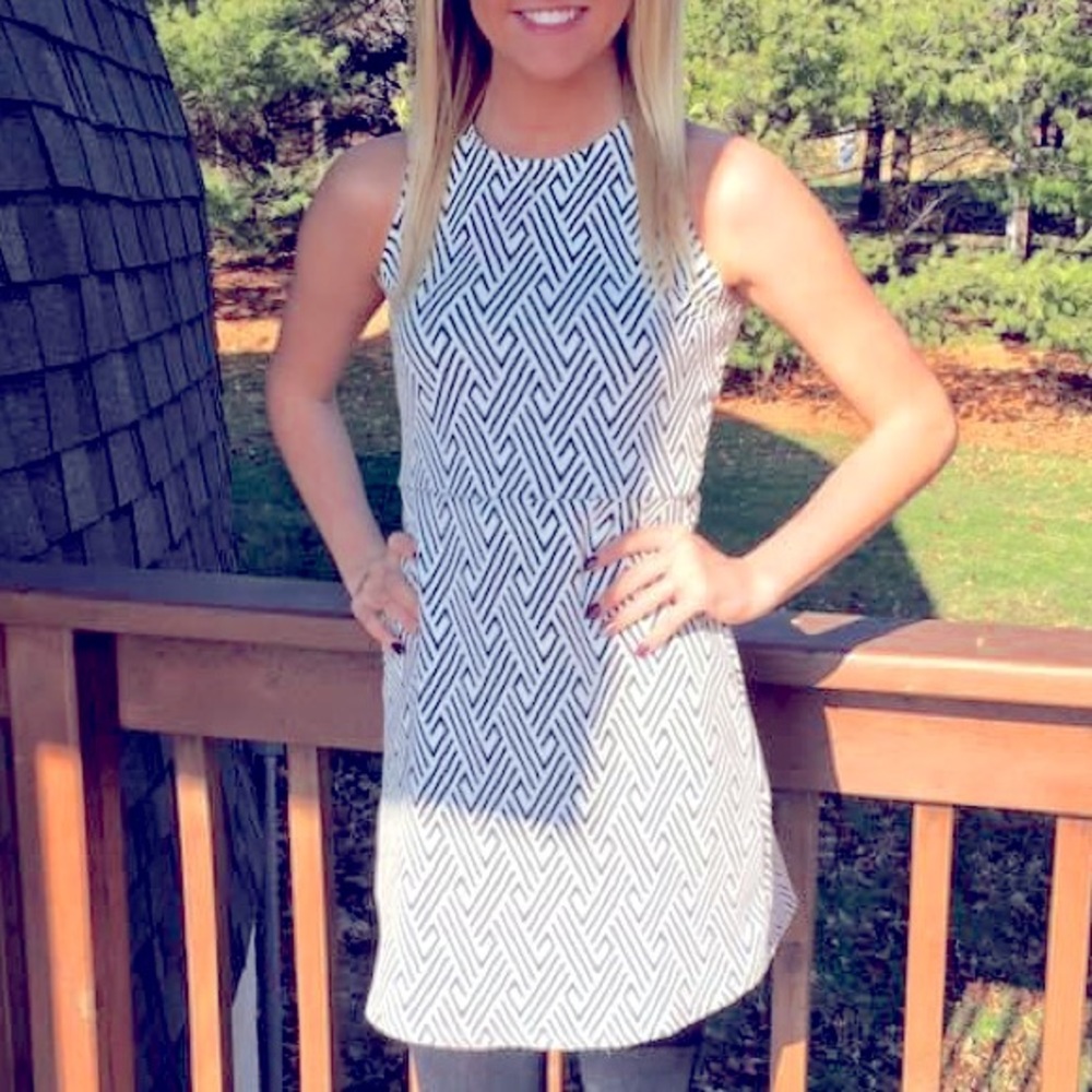 Black and white Hollister mini halter top dress